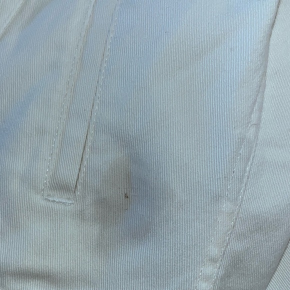 Garage sale price due to stains/spots.  Ralph Lauren white denim jacket size L - Picture 7 of 14